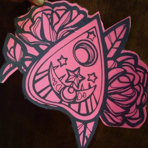 Custom vinyl decal Ouija board